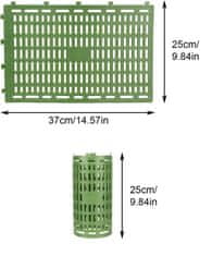 Nikcorp Štitnik za deblo drveta, 3 komada, sklopiva zaštita za mlada stabla i grmlje od glodavaca i kosilice, zelena