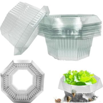 Nikcorp Ovratnici protiv puževa 10 kom, prirodna zaštita za povrće i cvijeće, za salatu i kupus, višekratni, Ø 24 cm