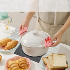 Nikcorp Podmetači za stol 4 kom, perivi i otporni na toplinu, PVC podlošci za blagovaonicu i kuhinju, sivo-bijeli 30x45 cm