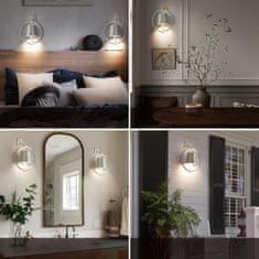 Nikcorp Bežična zidna LED lampa, punjiva 5200 mAh, 3 boje svjetla, prigušivanje, IP54 vanjska i unutarnja, USB-C, siva