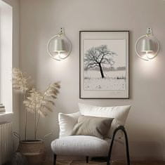 Nikcorp Bežična zidna LED lampa, punjiva 5200 mAh, 3 boje svjetla, prigušivanje, IP54 vanjska i unutarnja, USB-C, siva