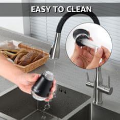 Nikcorp Set soljenka i papar, stakleni spremnici za začine s poklopcima od nehrđajućeg čelika, lako punjenje i čišćenje, crni