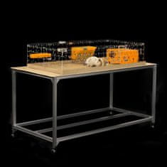 Nikcorp Akrilni kavez za zamorce i kuniće, prozirni, modularni dizajn za lako čišćenje i proširenje, 122x61 cm