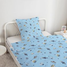 Nikcorp Dječja posteljina Astronaut, 3D print, mekana mikrofibra, navlaka za poplun s patentnim zatvaračem, 140x200cm + 65x65cm