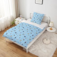 Nikcorp Dječja posteljina Astronaut, 3D print, mekana mikrofibra, navlaka za poplun s patentnim zatvaračem, 140x200cm + 65x65cm