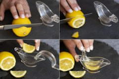 Nikcorp Cjedilo za limun u obliku ptice, akrilno, za lako cijeđenje soka iz citrusa, ergonomski dizajn, prozirno 11,9x5,4 cm