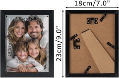 Nikcorp Set 9 okvira za slike, elegantna zidna galerija, za stol ili zid, klasični ukrasni okviri, crni, 15x20 cm