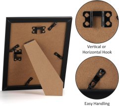 Nikcorp Set 9 okvira za slike, elegantna zidna galerija, za stol ili zid, klasični ukrasni okviri, crni, 15x20 cm