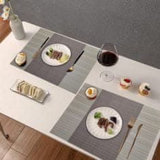 Nikcorp Podmetači za stol 8 komada, otporni na toplinu, perivi PVC podlošci za blagovaonicu, neklizajući, smeđi 30x45 cm