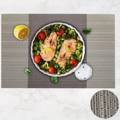 Nikcorp Podmetači za stol 8 komada, otporni na toplinu, perivi PVC podlošci za blagovaonicu, neklizajući, smeđi 30x45 cm