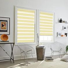 Nikcorp Dvostruka rolo zavjesa za prozore bez bušenja, s regulacijom svjetla, dan-noć, Klemmfix montaža, bež, 110 x 130 cm