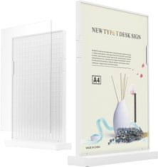 Nikcorp Akrilni stalak za slike A4, dvostrani držač za jelovnike i letke, set 2 komada, prozirni, 21.5 x 28 cm