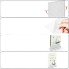 Nikcorp Akrilni stalak za slike A4, dvostrani držač za jelovnike i letke, set 2 komada, prozirni, 21.5 x 28 cm