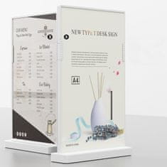 Nikcorp Akrilni stalak za slike A4, dvostrani držač za jelovnike i letke, set 2 komada, prozirni, 21.5 x 28 cm