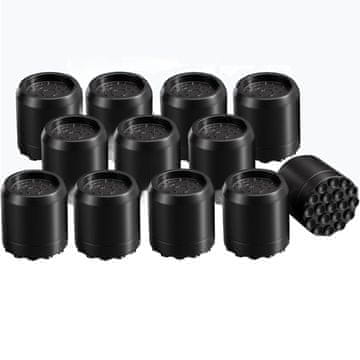 Nikcorp Antivibracijski podlošci za namještaj, protuklizni s vakuumskim čašicama za perilicu rublja i sušilicu, 12 komada, crni