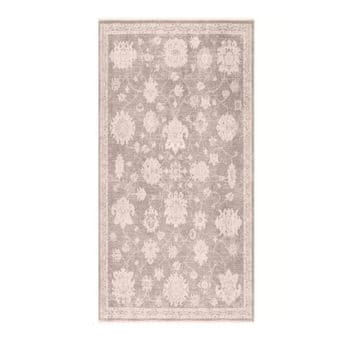 Nikcorp Protuklizni tepih periv u perilici, kratka vlakna, za dnevni boravak i hodnik, moderan dizajn, bež, 186 x 60 cm