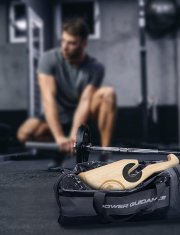 Nikcorp Drveni podizač za šipku za uteg, za lakše punjenje diskova, protuklizna ručka, nosivost 317 kg, 45,7x14,5x3 cm