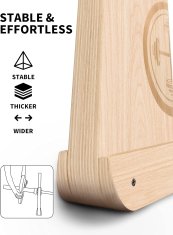 Nikcorp Drveni podizač za šipku za uteg, za lakše punjenje diskova, protuklizna ručka, nosivost 317 kg, 45,7x14,5x3 cm