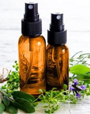 Nikcorp Set 6 staklenih bočica s raspršivačem za putovanja, višekratne, za parfeme i eterična ulja, s dodacima, smeđe, 10 ml