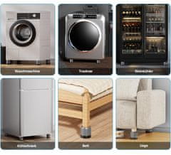 Nikcorp Antivibracijski podlošci za perilicu rublja i namještaj, protuklizni s vakuumskim čepovima, set 12 kom, sivi