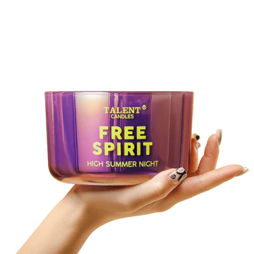 Nikcorp Mirisna svijeća od sojinog voska za opuštanje, s 3 pamučna fitilja, dugotrajno gorenje, miris Ivanjske noći, poklon set