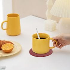 Nikcorp Podmetači za čaše od filca 21 kom, dvostrani protuklizni podlošci sa stalkom, štite stol od topline i ogrebotina, crni