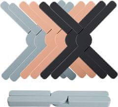 Nikcorp Sklopivi silikonski podmetači za vruće posuđe 6 kom, otporni na toplinu, neklizajući, višenamjenski, razne boje