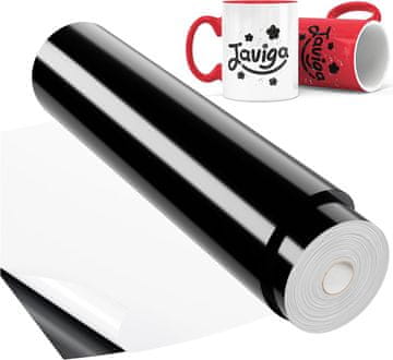 Nikcorp Samoljepljiva vinilna folija za dekoracije, izdržljiva i vodootporna, za Cricut i DIY projekte, sjajna crna 30,5x1219 cm