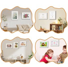 Nikcorp Okvir za dječje crteže i slike A4, drveni, s prednjim otvaranjem i pohranom, zidni ili stolni, bijeli 24x32.8 cm