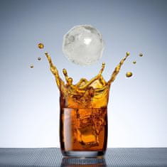 Nikcorp Silikonski kalup za led kugle za viski i koktele, 4 velike dijamantne kugle promjera 5 cm, BPA free, zeleni