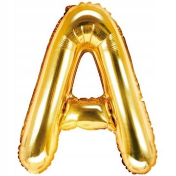 Nikcorp Folijski balon slovo A za rođendan i godišnjicu, elegantna dekoracija za proslave i zabave, punjenje zrakom ili helijem, zlatni 40 cm