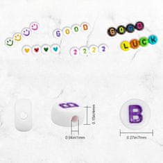 Nikcorp Set za izradu nakita i narukvica, 3440 komada perlica sa slovima, brojevima i srcima, DIY kreativni set s priborom