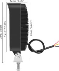 Nikcorp LED radna svjetla za maglu, 2 kom, 12V, vodootporna IP68, za terenska vozila, kamione i traktore, žuta, 11.5 cm