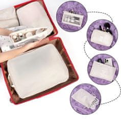 Nikcorp Set od 10 putnih organizatora za kofer, vodootporne torbe za pakiranje odjeće, obuće i kozmetike, višebojni