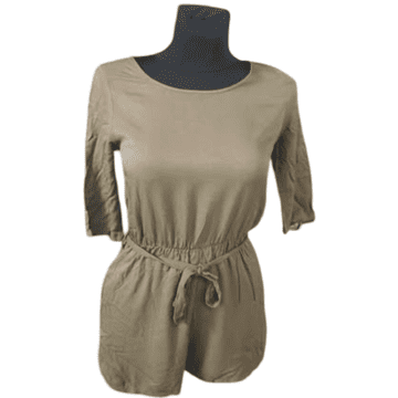 Nikcorp Ženski kombinezon s kratkim hlačama, lagan i udoban za ljeto, prozračan materijal za slobodu kretanja, smeđi, S