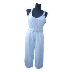 Nikcorp Ženski kombinezon bez rukava, lagan i prozračan za ljeto, udoban kroj za slobodu kretanja, plavi, veličina 42