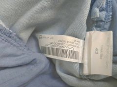 Nikcorp Ženski kombinezon bez rukava, lagan i prozračan za ljeto, udoban kroj za slobodu kretanja, plavi, veličina 42