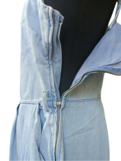 Nikcorp Ženski kombinezon bez rukava, lagan i prozračan za ljeto, udoban kroj za slobodu kretanja, plavi, veličina 42