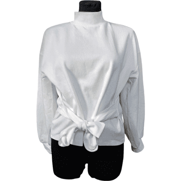 Nikcorp Ženska dolčevita, topla i udobna, pamučna, elegantni uski kroj za jesen i proljeće, dugi rukav, bijela, veličina S