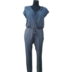 Nikcorp Kombinezon kratkih rukava za žene, udoban i lagan, prozračni materijal za ljeto, ležerni kroj, tamnoplavi, veličina 36