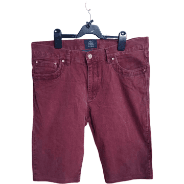 Nikcorp Muške kratke hlače za ljeto, udobne i prozračne, pamučne s elastinom za slobodu kretanja, casual i sportski stil, bordo, 36