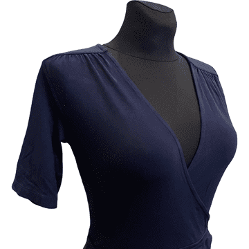 Nikcorp Haljina do koljena, elegantna i udobna, za ljetne dane i večernje izlaske, prozračna viskoza, tamnoplava, veličina 38