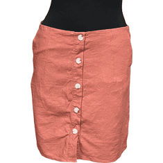 Nikcorp Midi suknja od lana i viskoze za udobnost i eleganciju, prozračna i lagana za tople dane, narančasta, veličina 38