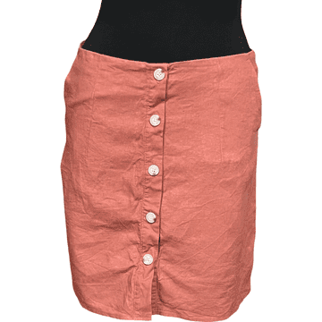 Nikcorp Midi suknja od lana i viskoze za udobnost i eleganciju, prozračna i lagana za tople dane, narančasta, veličina 38