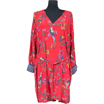 Nikcorp Ženska haljina do koljena za ljeto, elegantna i udobna, prozračni materijal za svaki dan, crvena, veličina 36