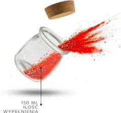 Nikcorp Set staklenki 12 komada za začine s plutenim čepom, naljepnice i kreda marker, za organizaciju kuhinje, 150 ml