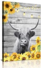 Nikcorp Smiješna slika na platnu za kupaonicu, vodootporna dekoracija, minimalistički dizajn bez okvira, 60x90 cm