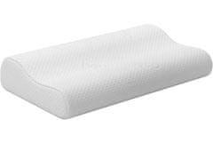 Nikcorp Ergonomski jastuk za vrat za bolji san, ortopedski, od memorijske pjene, za spavanje na leđima i boku, bijeli, 50x30 cm