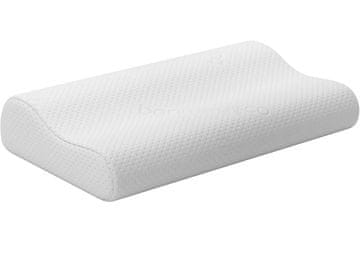 Nikcorp Ergonomski jastuk za vrat za bolji san, ortopedski, od memorijske pjene, za spavanje na leđima i boku, bijeli, 50x30 cm