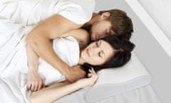 Nikcorp Ergonomski jastuk za vrat za bolji san, ortopedski, od memorijske pjene, za spavanje na leđima i boku, bijeli, 50x30 cm